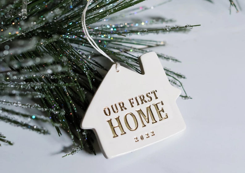 Christmas Ornament Our First Home 2024 House Ornament, Christmas Gift, Housewarming Gift, Gift for New Homeowners READY TO SHIP image 3