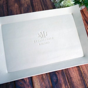 Wedding Gift, Engagement Gift or Signature Guestbook Platter - Large Personalized Platter