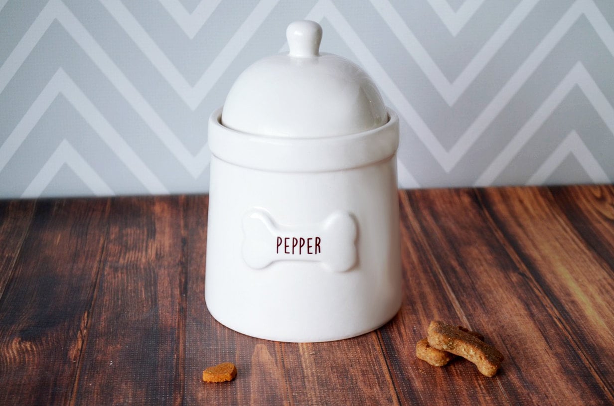 Grand Pot de Friandises Pour Chiens - Personnalisé avec Le Nom