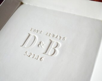 Parent Weddng Gft - Set Of Personalzed Platters (2) - Wth Ntals