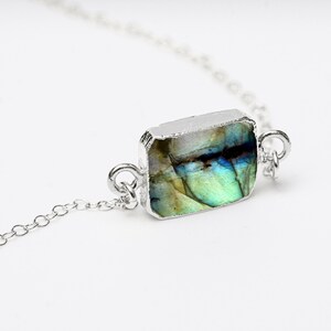 Labradorite Pendant Necklace, Handmade Jewelry, Unique Birthday Gift for Her, Labradorite Jewelry imagem 4