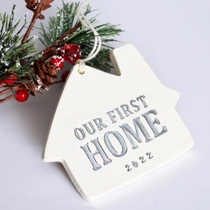 Christmas Ornament Our First Home 2024 House Ornament, Christmas Gift, Housewarming Gift, Gift for New Homeowners READY TO SHIP image 2