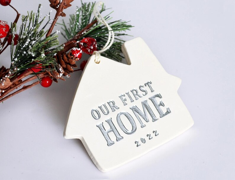 Christmas Ornament Our First Home 2024 House Ornament, Christmas Gift, Housewarming Gift, Gift for New Homeowners READY TO SHIP image 2