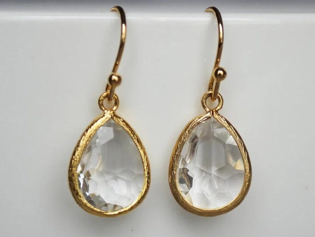 Diamond Earrings, April Birthstone Gift, April Birthstone Earrings ...