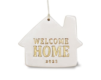 Christmas Ornament - Welcome Home 2024 - House Ornament, Christmas Gift, Housewarming Gift, Gift for New Homeowners - READY TO SHIP