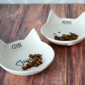 Personalized Cat Bowl, Custom Cat Dish, Cat Gift, Kitten Bowl, Kitten Gift, Personalized Cat Food Dish image 7