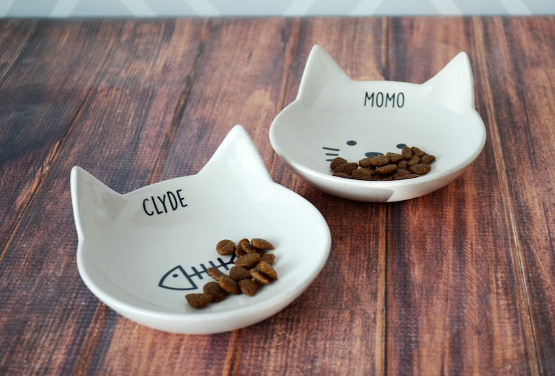 Personalized Cat Bowl, Custom Cat Dish, Cat Gift, Kitten Bowl, Kitten Gift, Personalized Cat Food Dish image 7