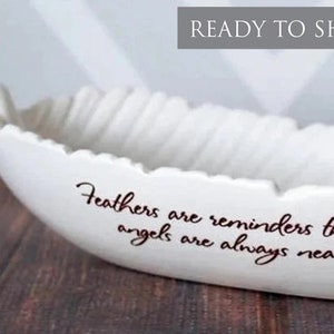 Sympathy Gift, Feather Sympathy Gift - READY TO SHIP - Feathers Are Reminders That Angels Are Always Near