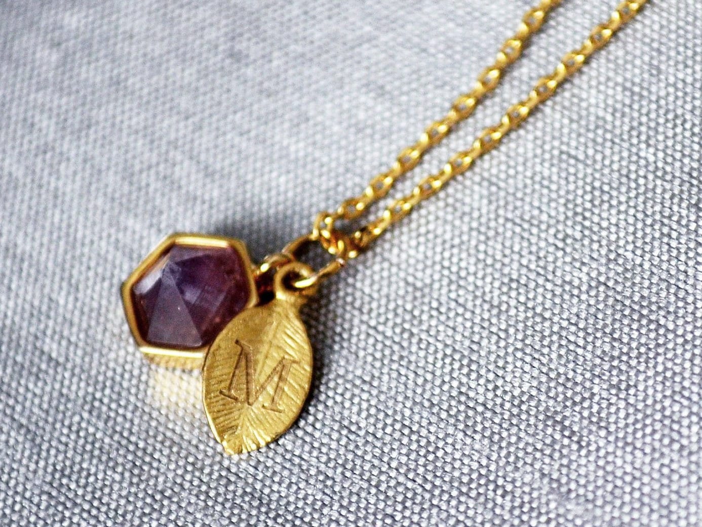 Amethyst Necklace February Birthstone 