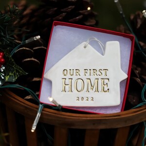 Christmas Ornament Our First Home 2024 House Ornament, Christmas Gift, Housewarming Gift, Gift for New Homeowners READY TO SHIP image 6