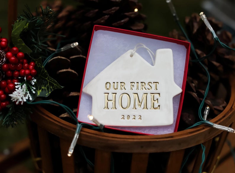 Christmas Ornament Our First Home 2024 House Ornament, Christmas Gift, Housewarming Gift, Gift for New Homeowners READY TO SHIP image 6