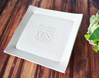 Engagement Gift or Bridal Shower Guestbook Platter