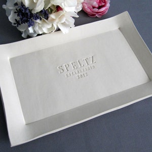 Wedding Gift, Engagement Gift or Signature Guestbook Platter - Rectangular Personalized Platter