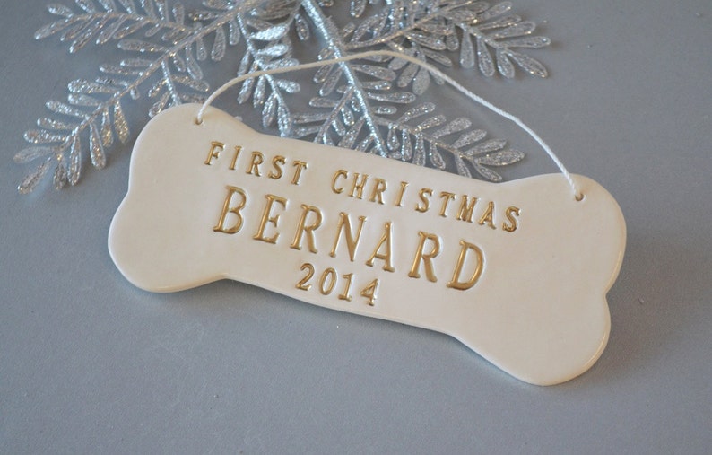 First Christmas Dog Ornament Large Size Personalized with Name & Year New Dog Gift, Christmas Gift for Dog Lover, Pet Gift image 6