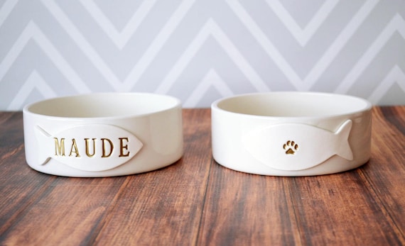 personalized cat dishes