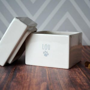 Personalisierter Hunde Leckerli Glas, Hunde Leckerli Behälter, Hunde Geschenk - mit Name in Gold oder Silber Bild 9