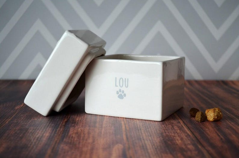 Personalisierter Hunde Leckerli Glas, Hunde Leckerli Behälter, Hunde Geschenk - mit Name in Gold oder Silber Bild 9