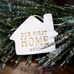 Christmas Ornament Our First Home 2024 House Ornament, Christmas Gift, Housewarming Gift, Gift for New Homeowners READY TO SHIP image 7