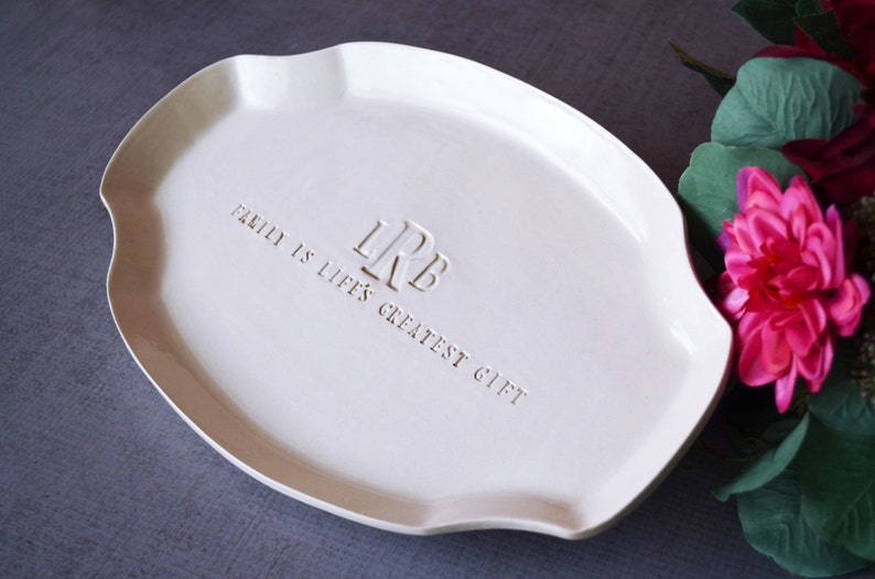 Personalized Platter "Family Is Life’s Greatest Gift" Wedding, Anniversary or Housewarming Gift ~11.75" x 7.75" image 7