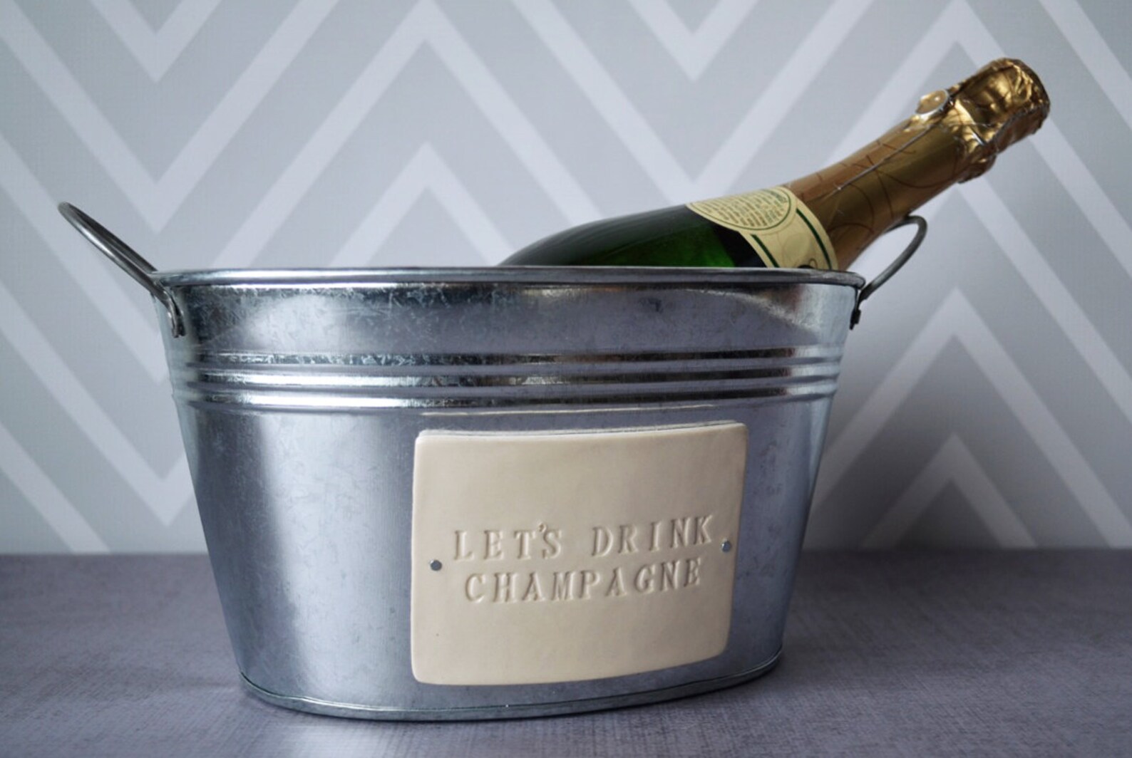 Let's Drink Champagne Champagne Bucket Wedding Gift Etsy