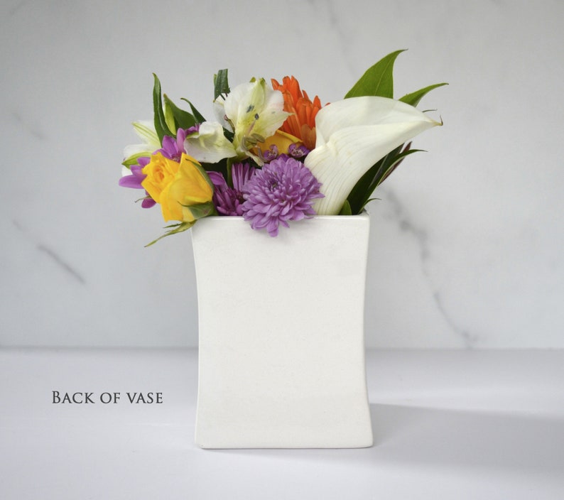 READY TO SHIP Unique Mother of the Bride Gift Square Vase Mothers Hold Their Children's Hands for a Short While But Their Hearts Forever image 8