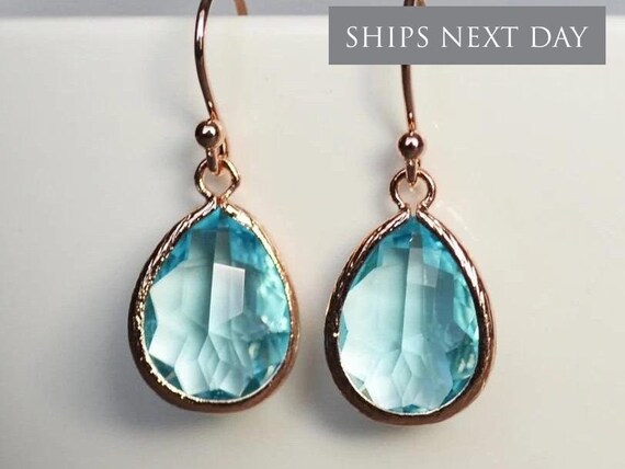 Aquamarine Earrings March Birthstone 