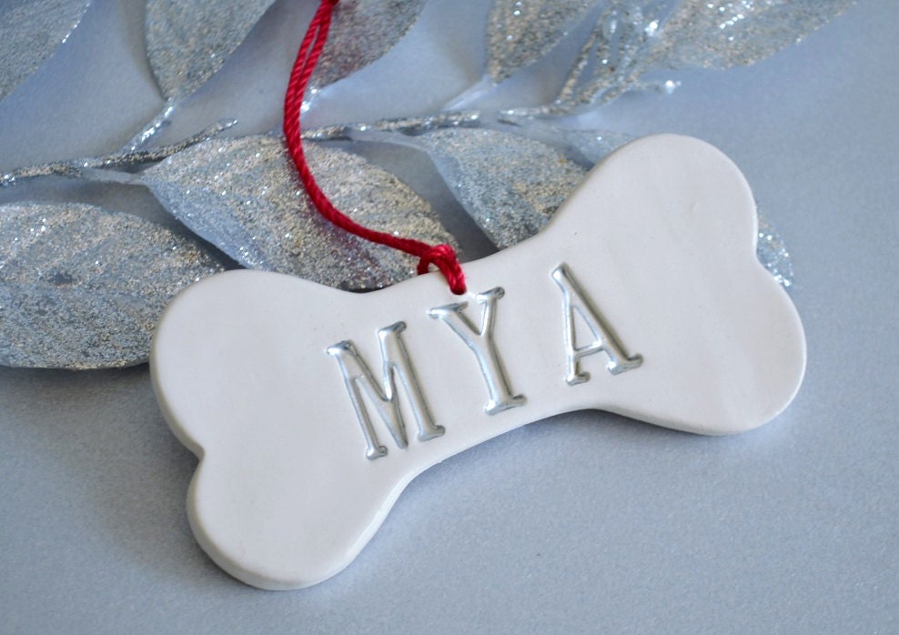 Personalized Dog Christmas Ornament With Name Christmas Gift Etsy