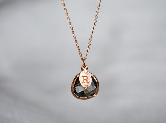 Black Diamond Necklace Gift for Wife 