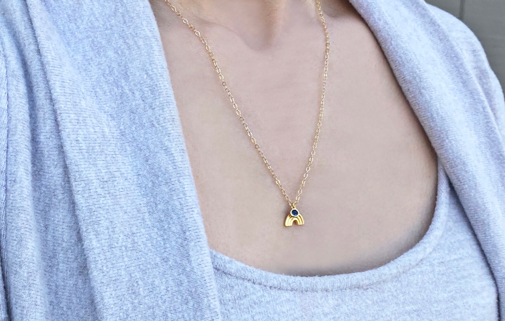 Rainbow Necklace Rainbow Baby Necklace Rainbow Baby Jewelry Etsy