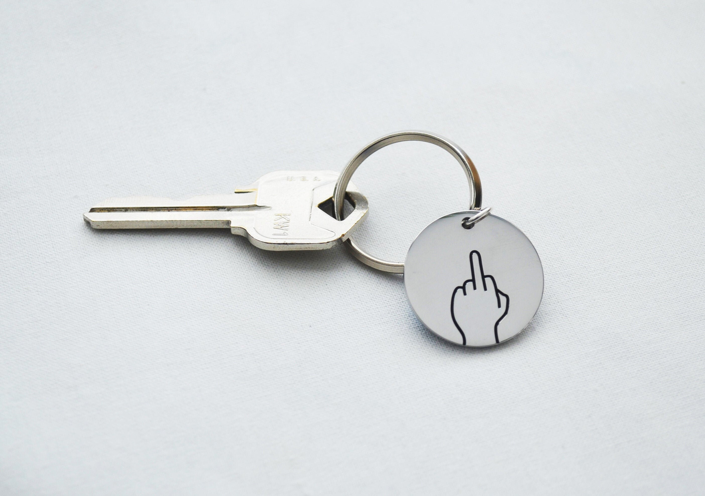 Mittelfinger Schlüsselanhänger, Lustiger Schlüsselring, Geschenk für  Freund, Geschenk für Kollegen, Schlüsselhalter, Handfigur gebend  Mittelfinger - .de