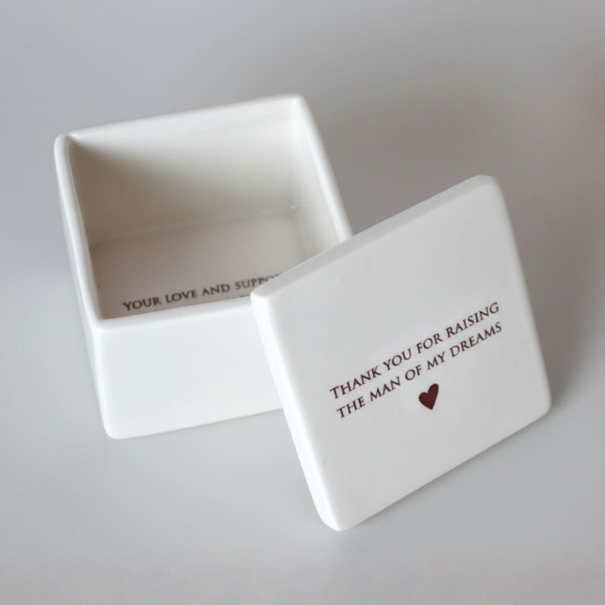Cornice Regalo Per Madre Dello Sposo - 'Thanks For Raising The Man Of My Dreams' - Con Portafoto 10x15 Cm - 4