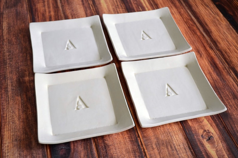 Wedding Gift or Anniversary Gift Personalized Platter with Set of 4 Appetizer Plates image 3