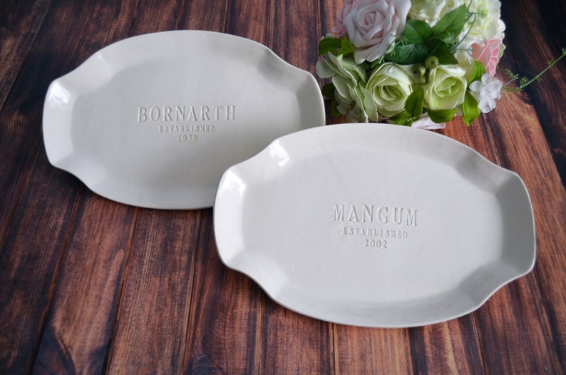 Parent Wedding Gift Thank you Gift for Parents Set of Personalized Platters image 2