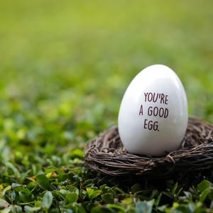 Ceramic Egg, Thanks for Being My Friend, Easter Co-worker Gift image 4