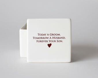 Caja de recuerdos para la madre del novio / Regalo para el día de la boda