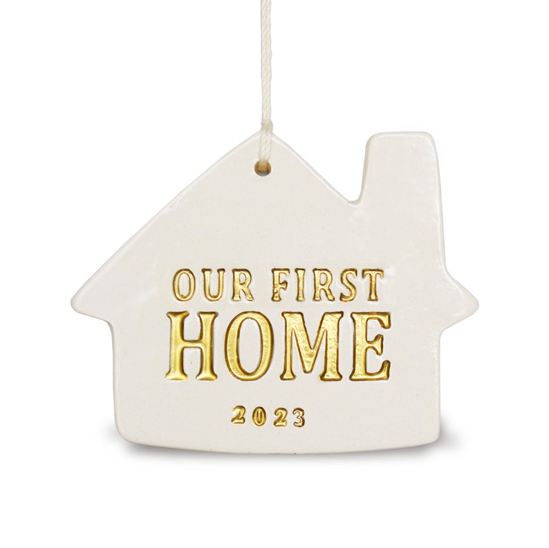 Christmas Ornament Our First Home 2024 House Ornament, Christmas Gift, Housewarming Gift, Gift for New Homeowners READY TO SHIP image 1