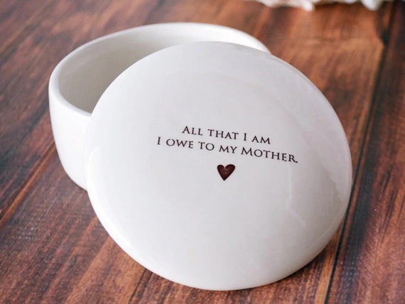 Mother of the Bride Gift, Mom Wedding Gift, Mom Gift Idea, Mom Birthday Gift -READY TO SHIP- Keepsake Box - All That I Am I Owe To My Mother