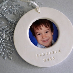 Personalized Picture Frame Christmas Ornament 2024 Photo Frame Ornament image 1