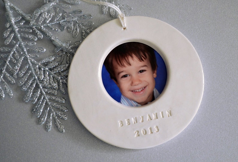 Personalized Picture Frame Christmas Ornament 2024 Photo Frame Ornament image 1