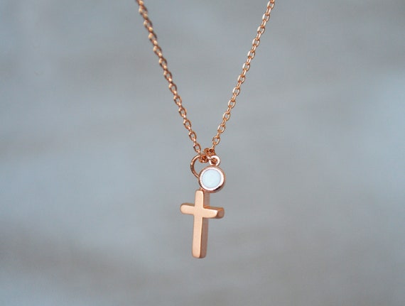 Baptism clearance cross necklace