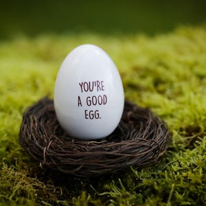 Ceramic Egg, Thanks for Being My Friend, Easter Co-worker Gift image 3