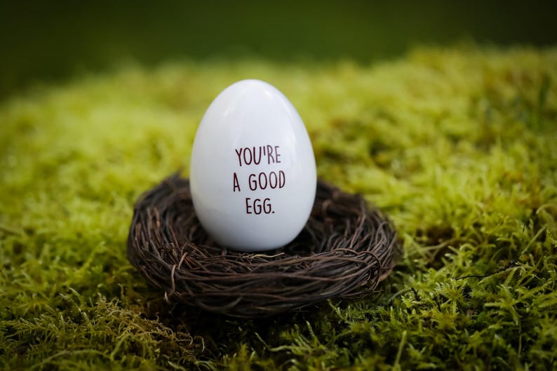 Ceramic Egg, Thanks for Being My Friend, Easter Co-worker Gift image 3