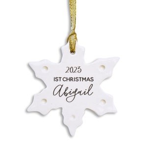 Snowflake Ornament, Personalized Baby's First Christmas Ornament, Baby Christmas Gift, My First Christmas, New Baby Gift image 4