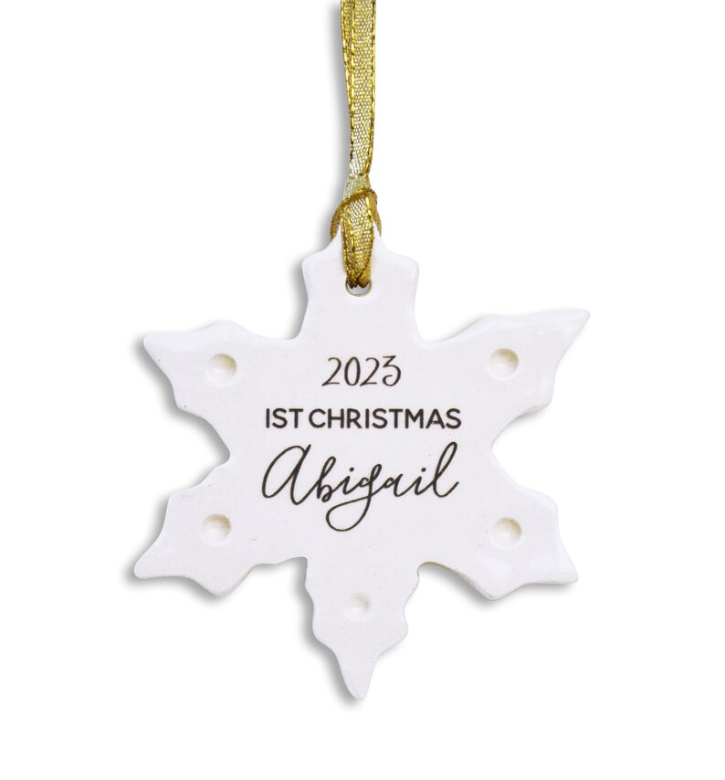 Snowflake Ornament, Personalized Baby's First Christmas Ornament, Baby Christmas Gift, My First Christmas, New Baby Gift image 4