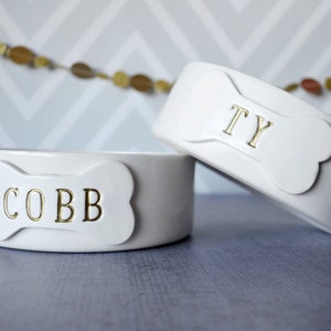 Personalized Dog Bowl, Dog Dish, Dog Bowl with Name, Custom Dog Bowl, Dog Gift, Puppy Gift, Pet Gift  -  Small/Medium Size - Ceramic