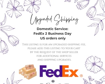 Upgraded shipping - FedEx 2 Day - US orders ONLY - Additional Services - 10.95 Fee