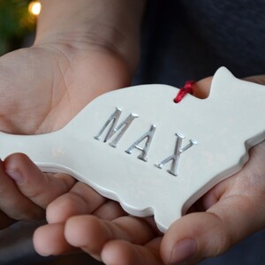 Cat Christmas Ornament, Cat Gift, Personalized Cat Ornament, Kitten Ornament, Custom Cat Ornament with Name Christmas Gift for Cat Lover image 6
