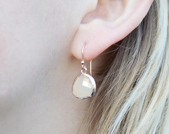 Moonstone Earrings, June Birthstone Gift, June Birthstone earrings, Bridesmaid earrings, June Birthday Gift for Her, Moonstone Jewelry