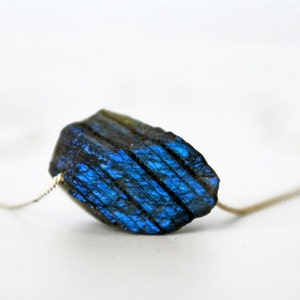 Labradorite Necklace, Natural Labradorite Choker Necklace, Raw Boho Necklace, Healing Crystal Necklace, Birthday Gift, Friend Gift