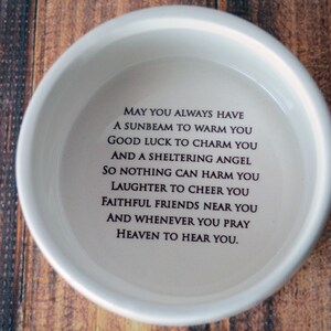 This lovely round keepsake box would be a perfect baptism, christening, first communion, or confirmation gift. It has an Irish blessing prayer and can be personalized.